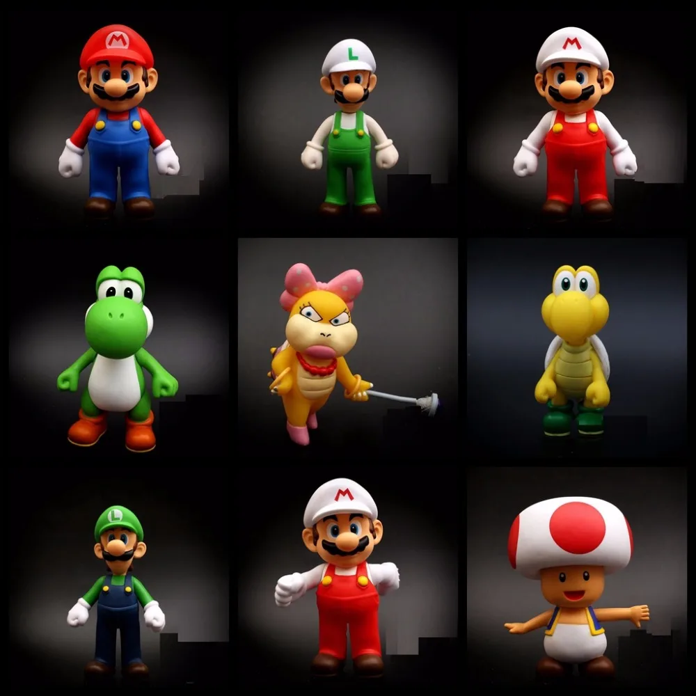 13 Cm Anime Super Mario Bros Figure Bowser Koopa Yoshi Mario Luigi Mushroom Peach PVC Super Mario Figures Toys Children Gift 13 Cm Anime Super Mario Bros Figure Bowser Koopa Yoshi Mario Luigi Mushroom Peach PVC Super Mario Figures Toys Children Gift