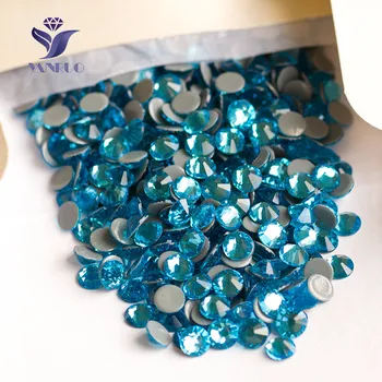 

YANRUO 2058HF SS20 4.6-4.8mm Aquamarine Hotfix Rhinestones Iron on Stones And Crystals Rhinestone For Garment Accessories