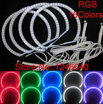 

4*131mm RGB Angel eyes halo ring kit for BMW E36 E38 E39 E46 2D Coupe 4D Sedan 1992-2005 top quality super brightness