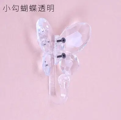 

4style butterfly Wrought iron crystal hook clothing wall hanging display stand Robe Home Hooks Multi-Purpose Racks 10pc/lot A419