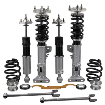 

Coilovers Kits For BMW E36 3 Series 318 320 323 325 328 24 Ways Adj Damper Shock Absorbers Grey control arm Spring Top Mount
