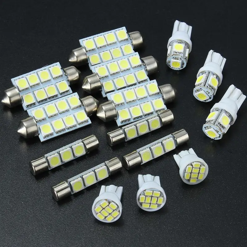 15 шт. T10 5/8SMD гирлянда 31/42 мм светодиодный Автомобильная сигнальная лампа светильник Подсветка салона Лампы для чтения Комплект для Chevy Silverado автомобиля