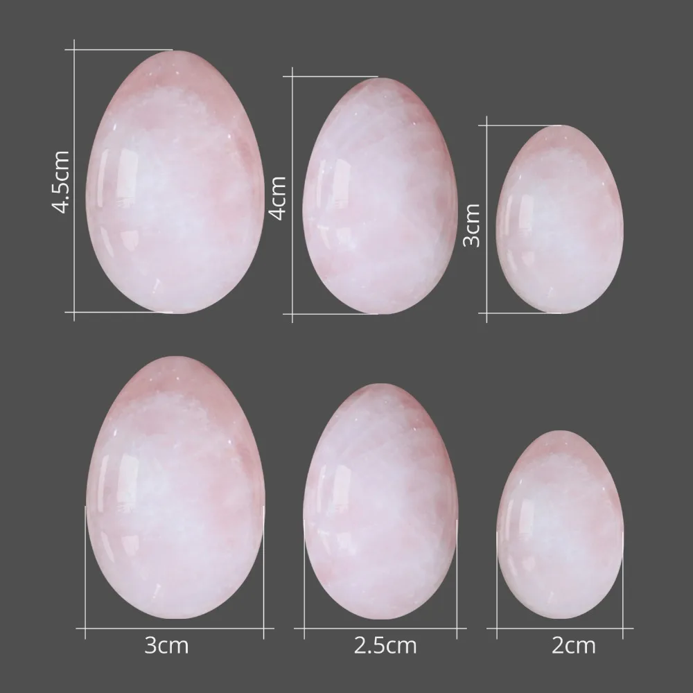 Натуральный розовый кварц иони яйцо кристалл сфера для женщин тазового пола мышцы Кегеля Упражнение подтяжка Вагинальный Бен Ва мяч Хрустальные Яйца