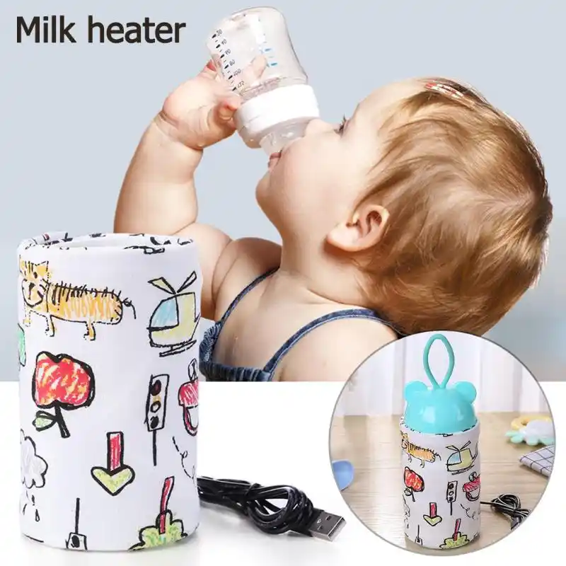 USB Milk Warmer Insulated Bag Portable Travel Cup Warmer Baby Nursing