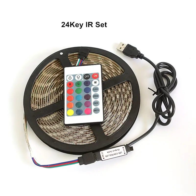 RGB Лента светодиодная с USB 5 В 1/2/3/4/5 м 5050 SMD|Светодиодные ленты| |