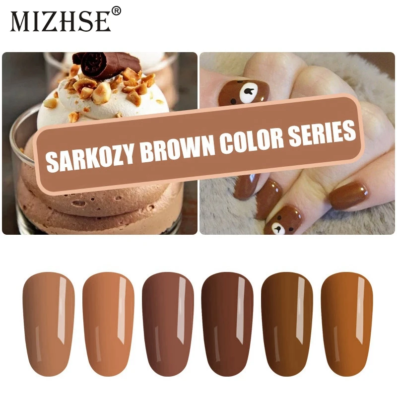 MIZHSE новейший УФ-Гель-лак Гибридный лак для ногтей Lucky коричневый Полупостоянный