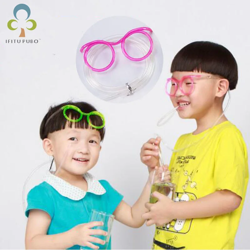 

5pcs Creative funny straws Funny style party glasses shape straws let the children fall in love with drinking fruit juice LYQ