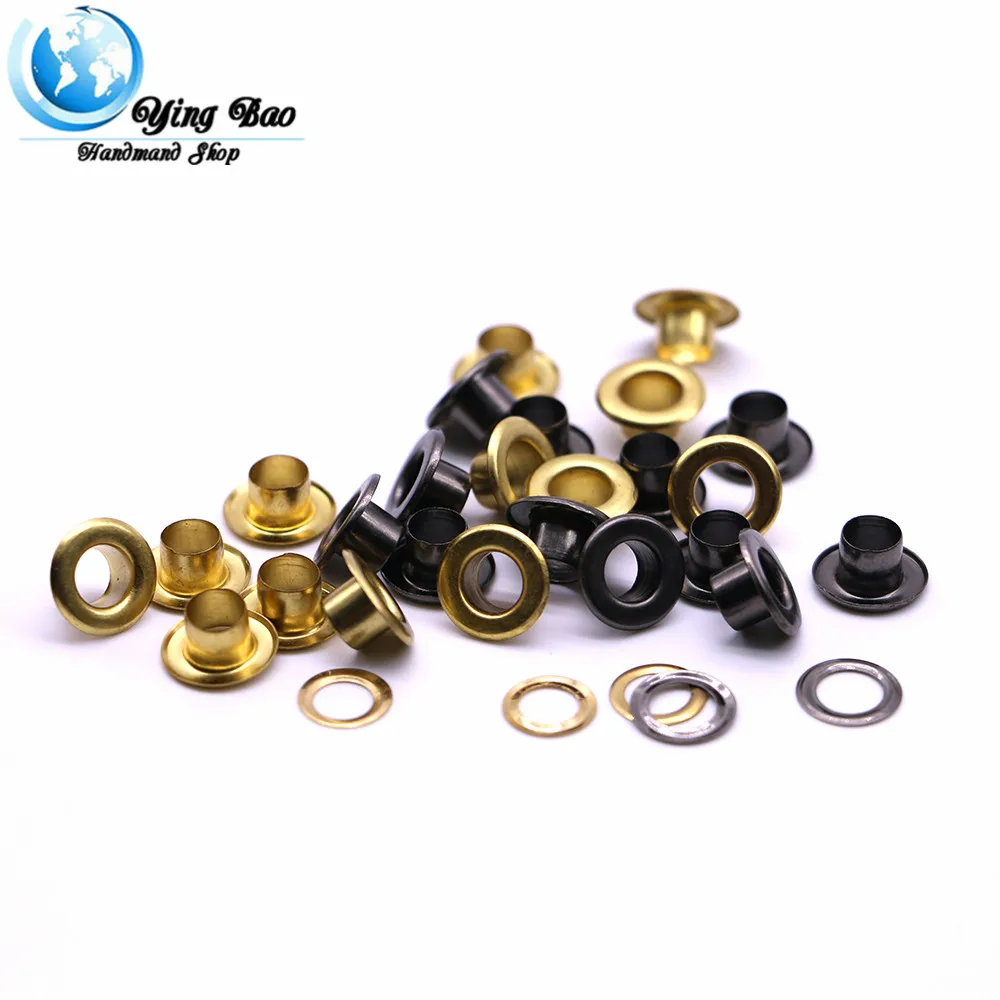 100sets/pack(Outer diameter)10mm (eyelets)5mm (high)5mm black eyelets scrapbooking eyelets Q-12