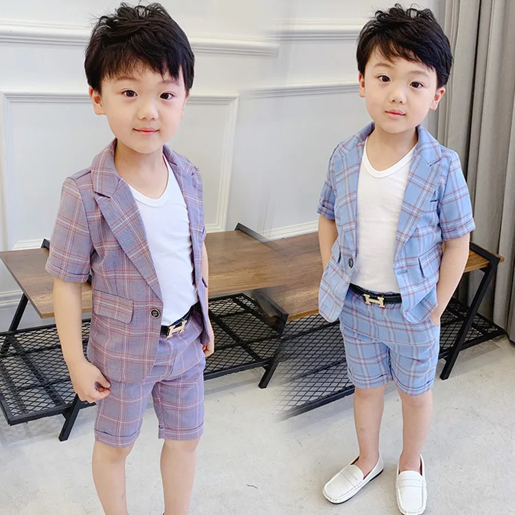

Children's clothing suits new summer han edition children's small suit shorts top Fashion kids costume kids clothes ALI 344