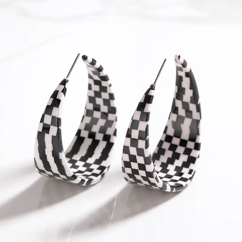 

Leopard Tortoiseshell Hoop Earrings For Women Oversize Geometric Bohemian Earrings Vintage Jewelry Aretes De Mujer Modernos 2019