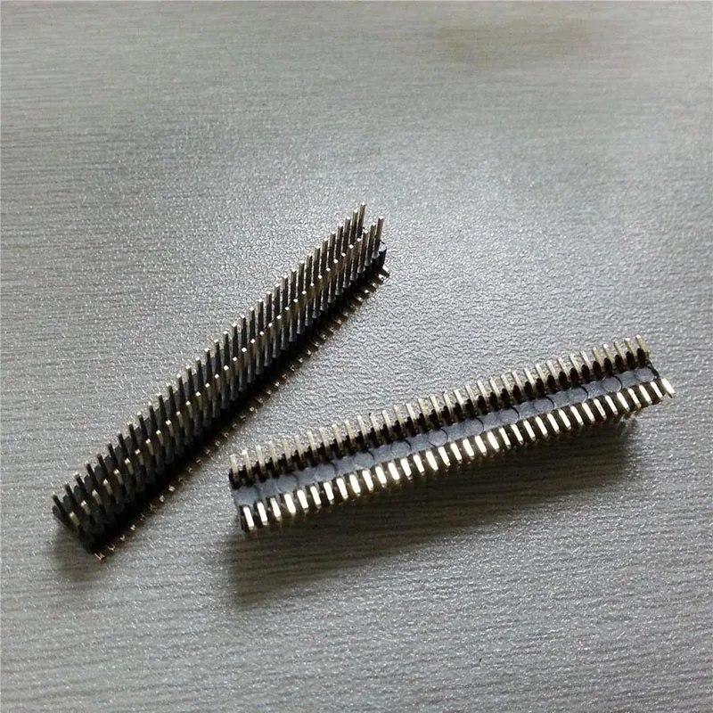 

2.54 curved needle double row connector spacing of 2.5 mm 2 * 40 p