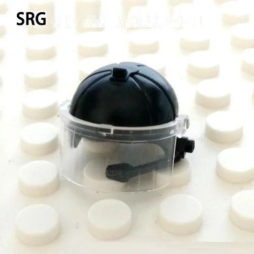 

1pcs SRG helmet city gun weapons swat police military model building kits Bricks Blocks original Toys Children