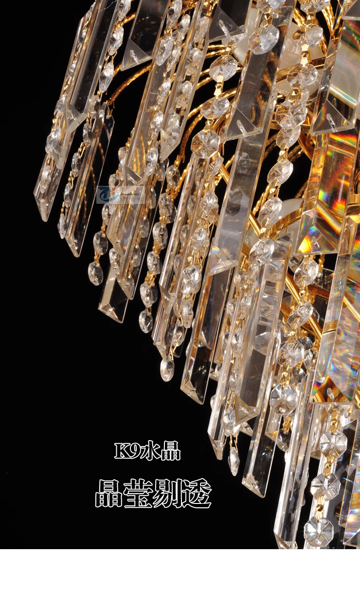 Модный Роскошный с кристаллами лампа подвесной светильник лампы освещения j8005