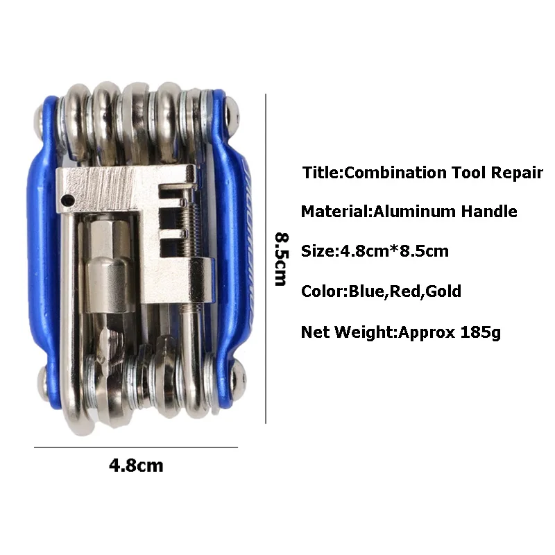 11 в 1 Многофункциональный Инструменты для ремонта велосипеда комплект Портативный Сталь Гаечные ключи MTB дорожный велосипед PRO