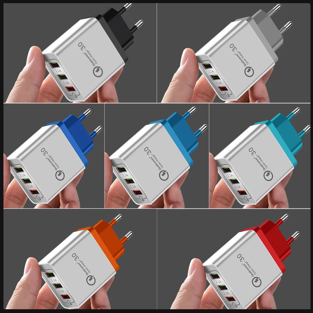 Олаф USB зарядное устройство ЕС 18 Вт 5 В 3 А Быстрая зарядка 3,0 Быстрая зарядка для мобильных телефонов для iPhone samsung Xiaomi huawei QC 3,0 дорожное зарядное устройство
