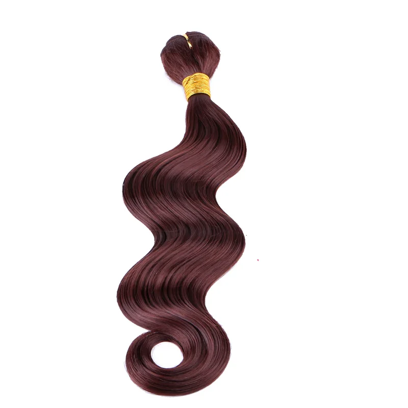 Anige Цвет P1/30 P4/30 12-20 дюймов цельнокроеное платье волнистые волосы, для придания объема, Комплект Синтетические пряди для наращивания волос кудрявый вьющиеся волосы - Цвет: #33
