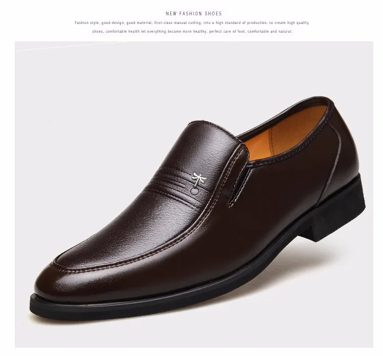 Мужские туфли на высоком каблуке, увеличивающие рост, из спилка со стрекозой; большие размеры EU37-48; низкие мужские зимние лоферы на меху; Kvoll; Туфли-оксфорды в деловом стиле