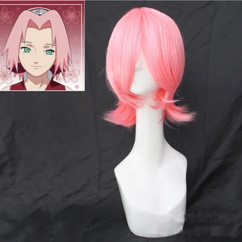 

Japanese Anime NARUTO Haruno Sakura Wig Girls Sakura Cosplay Hair wig Kusajishi Yachiru Comic-con role play Kus Pink wig costume