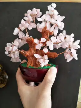 

beautiful christmas flower crystal rose quartz flower tree black friday discount