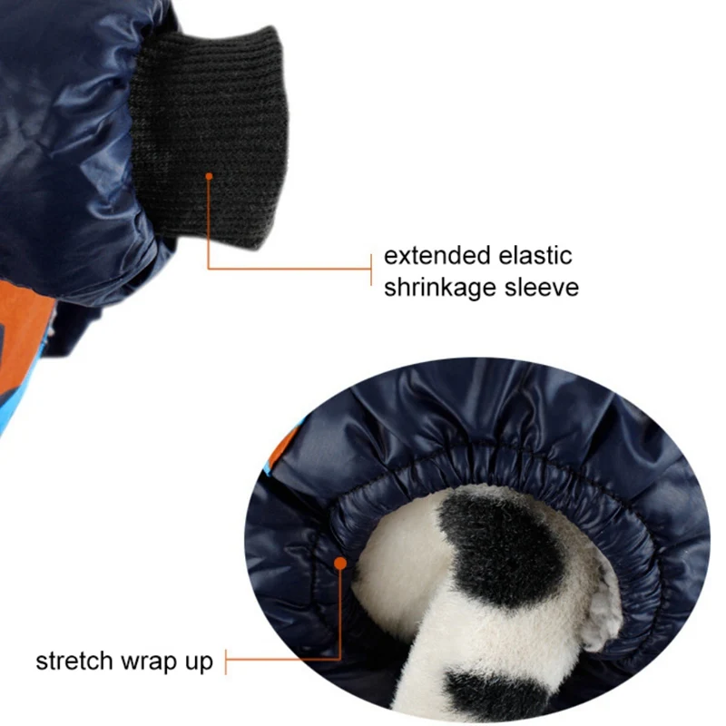 Утолщенные теплые пуховые пальто для собак на четыре ноги для зимы, камуфляжные куртки с капюшоном для щенков