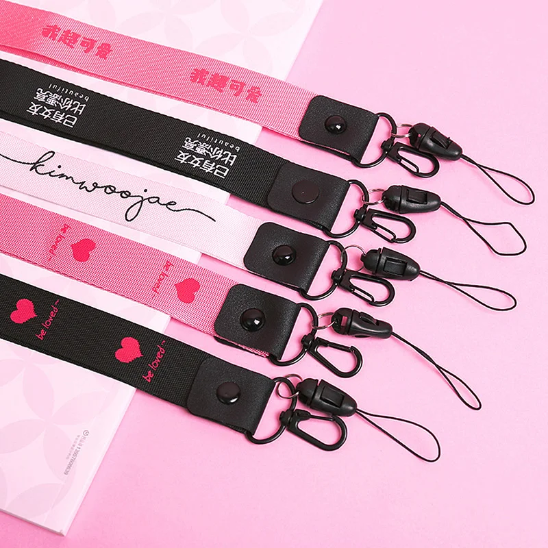 

1pcs 10 Style Lanyard Fashion Neck Lanyard Strap Anti-lost Broadband Wrist Lanyard Rope For Keys ID Card Holder Phone Camera Key