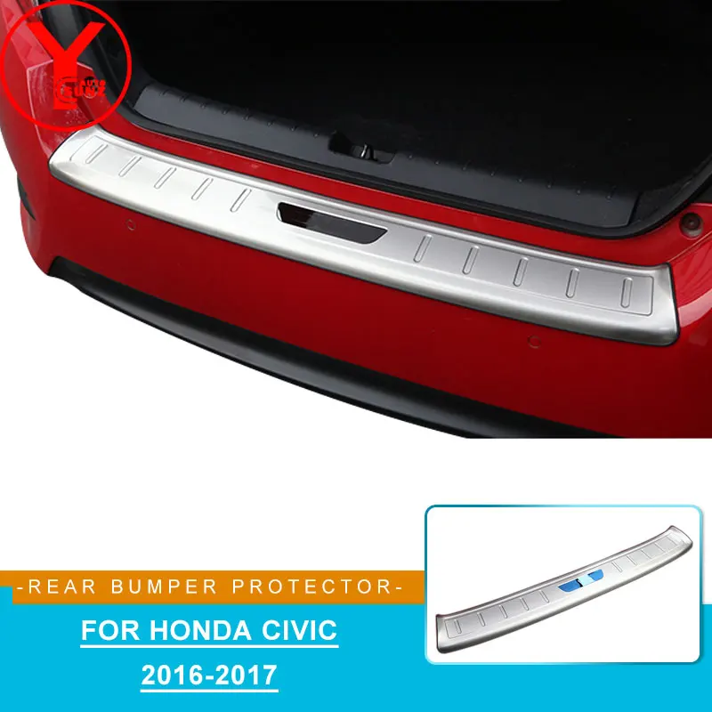 car rear bumper protector stainless steel auto stickers For honda civic