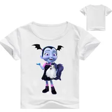 Футболка Vampirina для детей от 2 до 16 лет летняя одежда для девочек футболка для мальчиков-подростков детская повседневная одежда с короткими рукавами футболка для малышей Nova