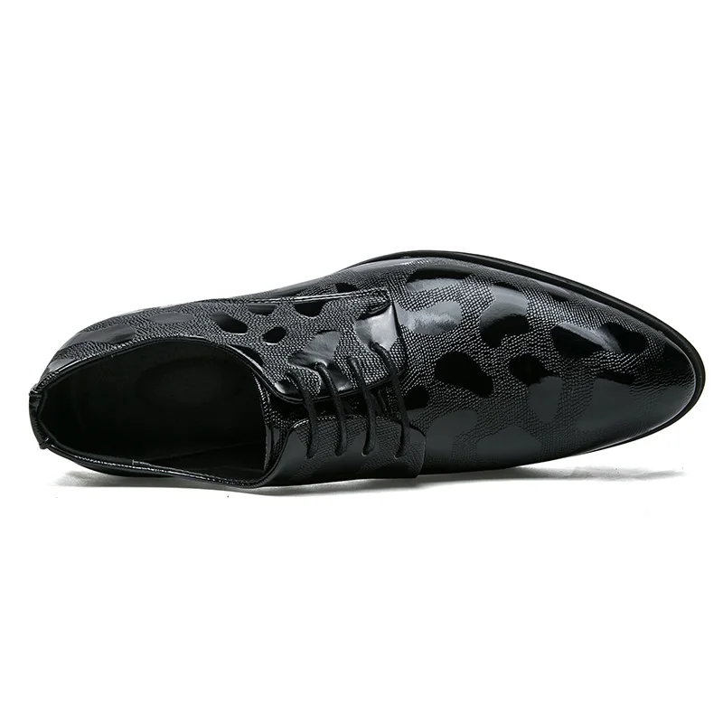 Мужская обувь кожаные классические туфли-оксфорды крутые дизайнерские камуфляжные Бальные вечерние Мужские модельные туфли под змеиную кожу итальянская обувь