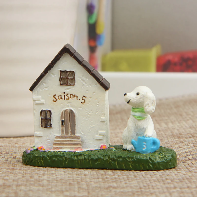 

Японские игрушки, домик для щенков Zakka, модель домика для собак Kawai 5,7 см, украшения для сада, Декор, детская игрушка, домашний декор