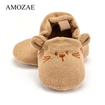 

New Arrival Baby Cute Newborn Shoes Cartoon Animal Mouse Panda Pattern Shoes Soft Sole First Walker Anti-Slip Infant Toddler