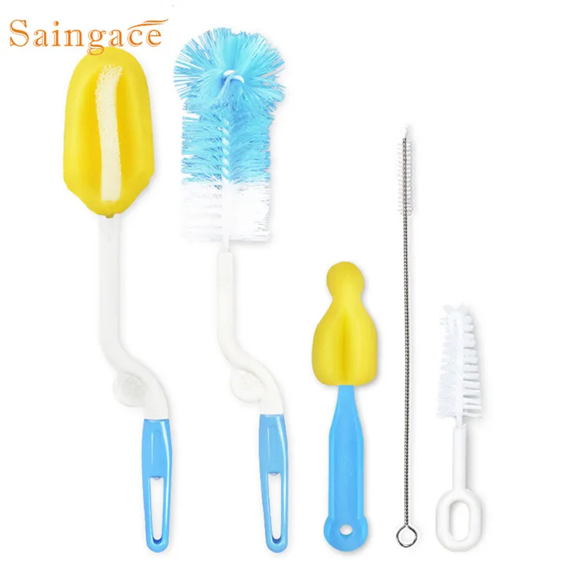 Buy 5Pcs Baby Feeding Bottle Brush Sponge Cleaner