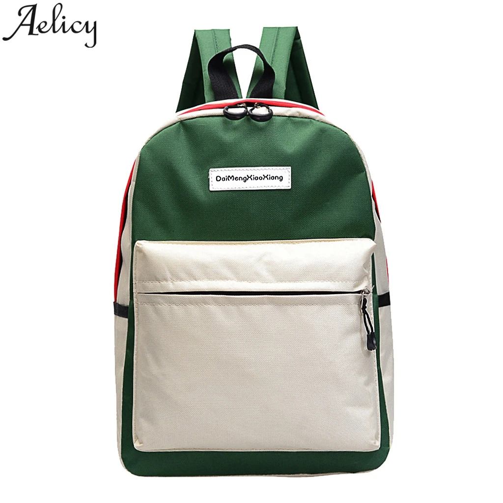 

Aelicy Couple Travel Hiking Bag Color Block Backpack Shoulder Bags Women Collection Luminous Bag School Bag For Teenager