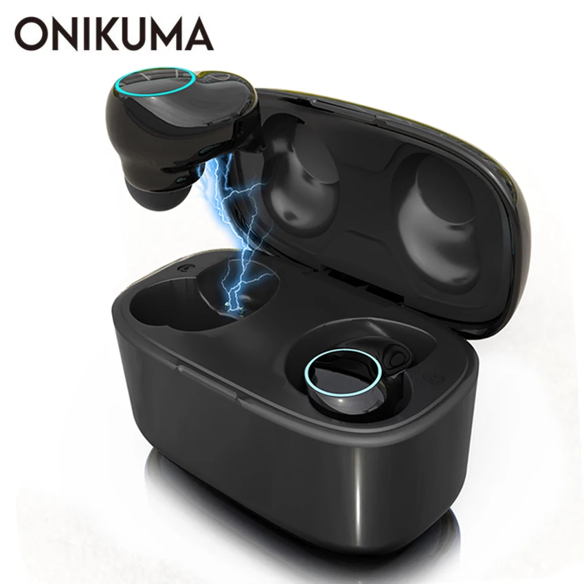 ONIKUMA T3 TWS настоящие беспроводные мини наушники, гарнитура Bluetooth 5,0, наушники IPX5, Беспроводные спортивные гарнитуры с микрофоном