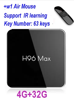 Популярный H96 MAX X2 Android 8,1 4K H.265 BT Смарт ТВ коробка Голосовое управление мировое IPTV подписка Италия Французский Испания польский - Цвет: 4G 32G BOX W1