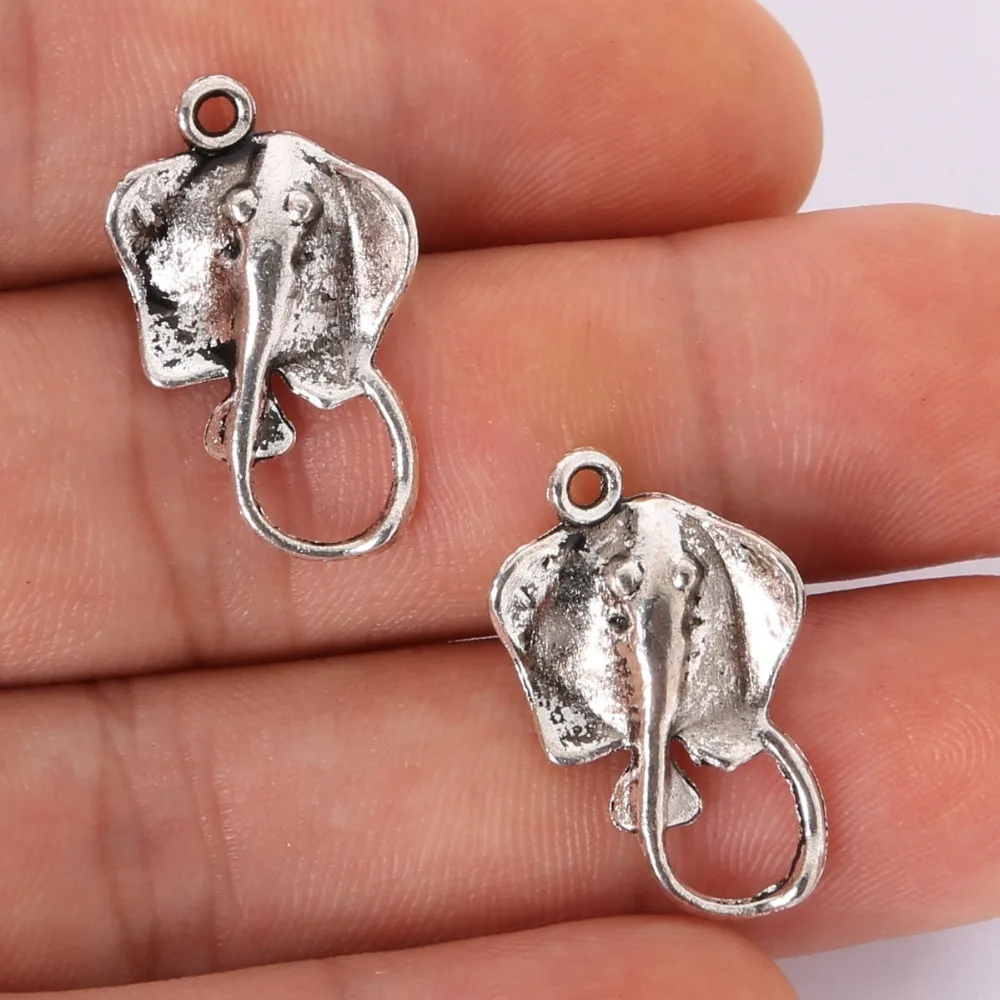 

0.99 6pcs 23x15mm antique silver Alloy Ghost Fish charms Pendant Jewelry Findings