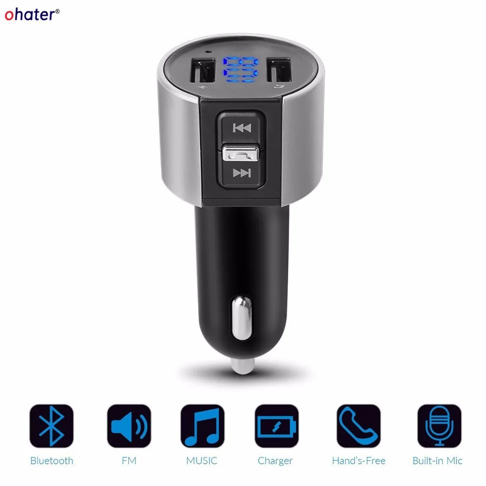 

ohater FM Modulator Wireless Bluetooth FM Transmitter With USB Charger For Car MP3 Player Support USB SD Card Carprie In Stock