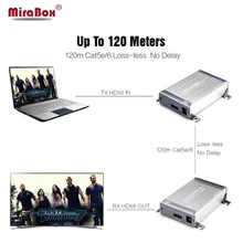 Mirabox HD1080P без потерь HDMI расширения сети более Cat5/Cat5e/Cat6 без задержки HDMI Extender Поддержка 120 м передатчик + приемник