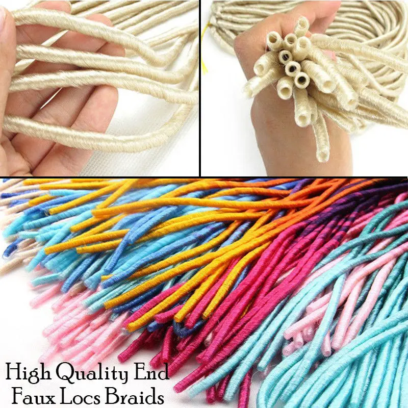 Snoilite 20inch faux locs crochet hair braids synthetic crochet braiding hair for black women 20Stands/Pcs Soft bundle hair