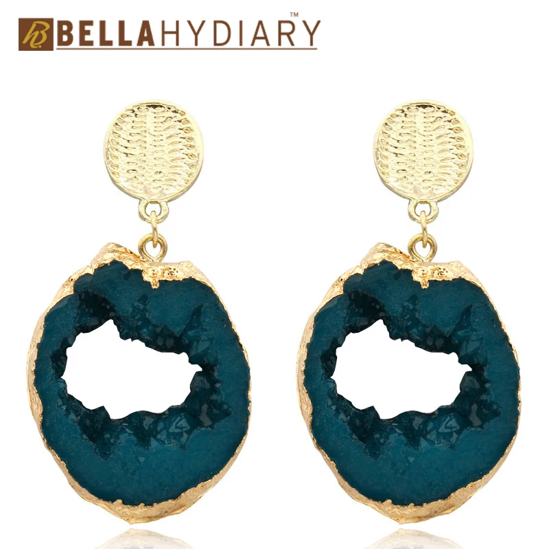 Druzy earrings resin earrings jewelry Ohrringe bijoux earings earring earing pendientes brinco big earrings vintage jewelry wedding earrings geometric earrings long earrings gifts for women korean earrings