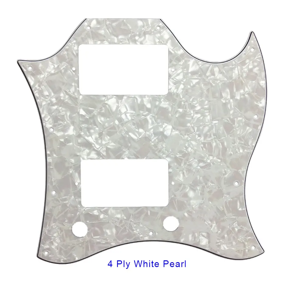 Pleroo гитарные Запчасти-для Gib standard SG Full Face Гитара Pickguard Route PAF Humbuckers Scratch Plate - Цвет: 4Ply White Pearl
