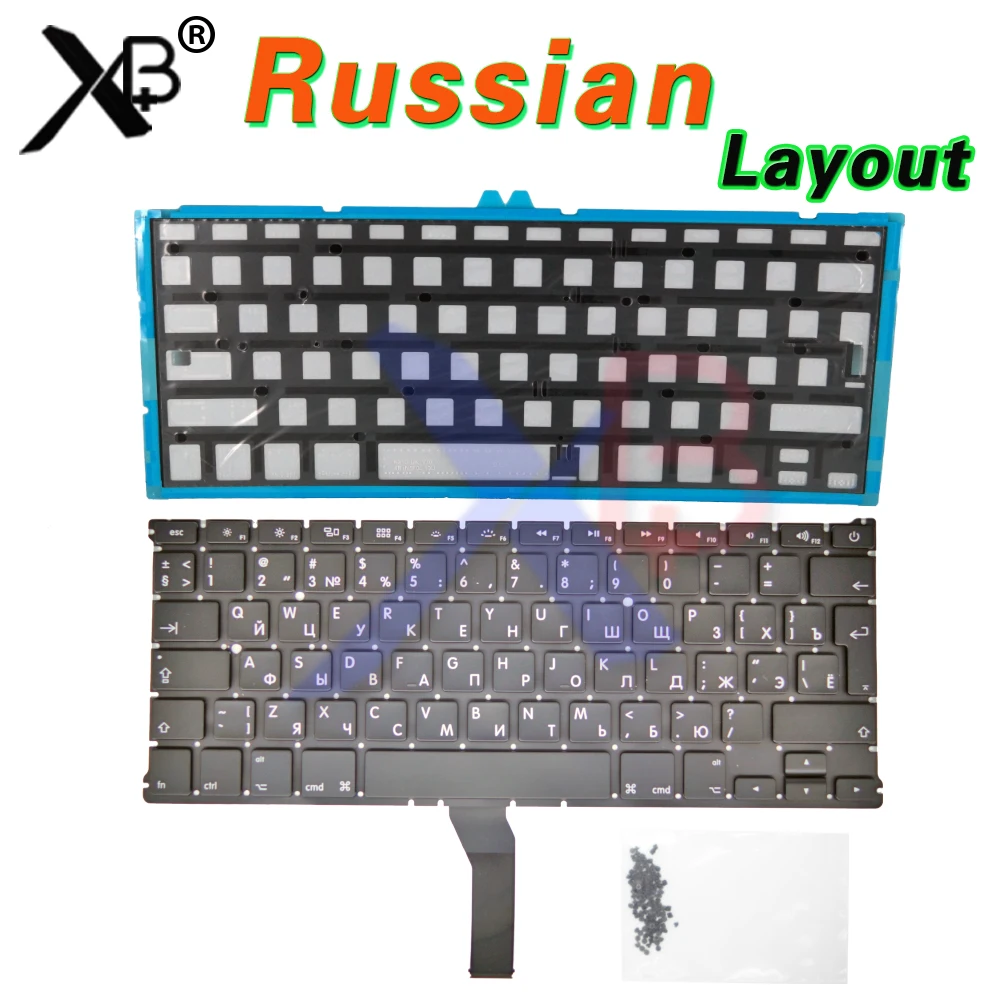 Русская стандартная клавиатура/подсветка русского языка + винты для клавиатуры