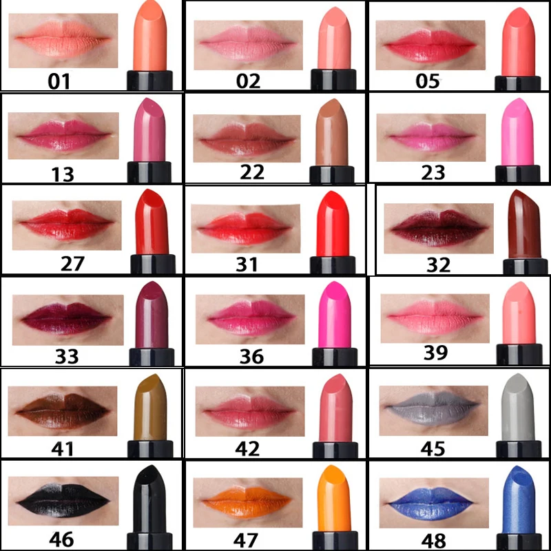 

Fashion Nude Lipstick Makeup Waterproof Long Lasting Lip Tattoo Brown Dark Color Black Lipstick Red Cosmetic Wholesale