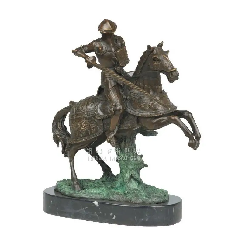 

horse armor medieval European classical bronze sculpture works of art Home Furnishing plastic jewelry gift ornaments