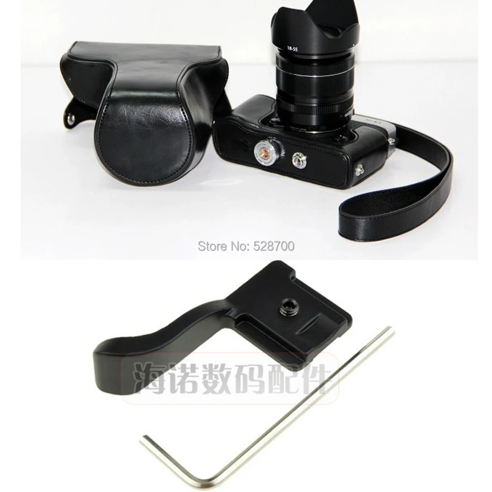 2in1 1 комплект кожа Камера сумка + пальца вверх сцепление плечевой ремень для Fujifilm Fuji X-E2 xe2 XE1 X-E1 18 -55 FinePix черный