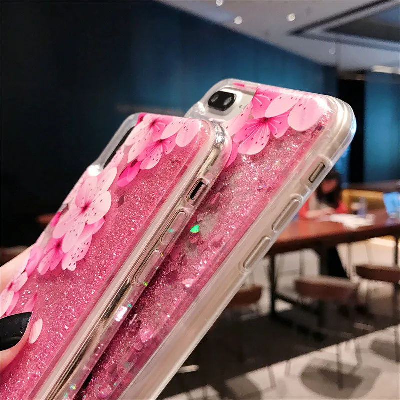 Quicksand Liquid Case For iPhone 5S 5 SE 5SE 6 6S 7 8 Plus X XR Sands Silicone Cover For iPhone 7 Case For iPhone XS Max Case
