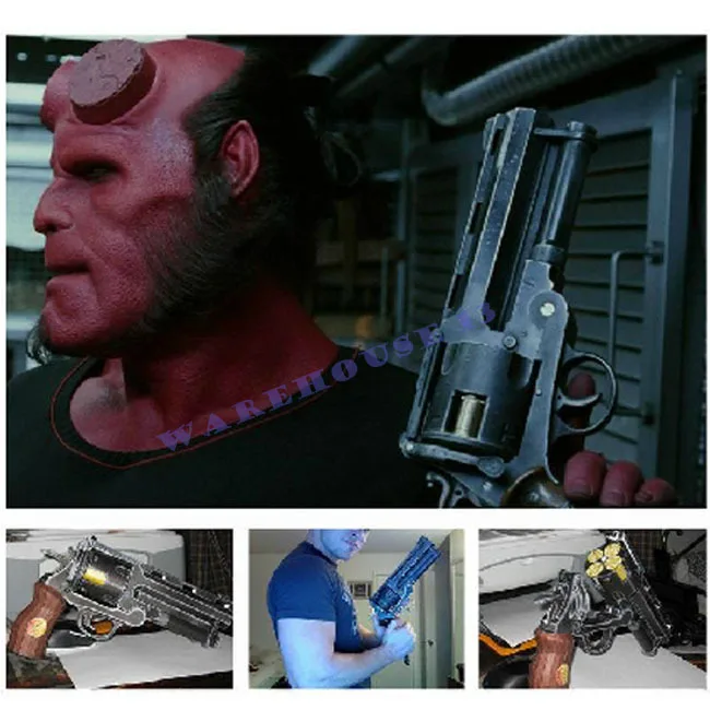 3D Бумага игрушечное оружие 1:1 весы Hellboy Револьвер с 4 пули пистолет журнал