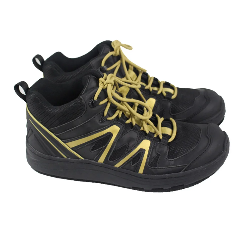 Fly Fishing Aqua Shoes Breathable Rock Wading Steel Nail Felt Sole Mesh Fabric Shoes Quick-drying No-slip Hiking and Hunting