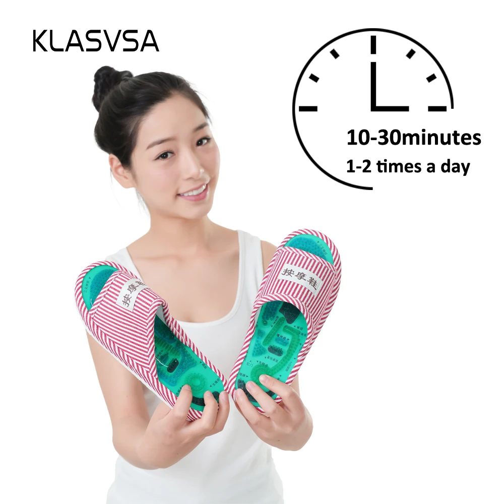 KLASVSA التفكير القدم نقاط الوخز النعال تدليك تعزيز الدورة الدموية الاسترخاء الصحية العناية بالقدم أحذية لتخفيف الآلام