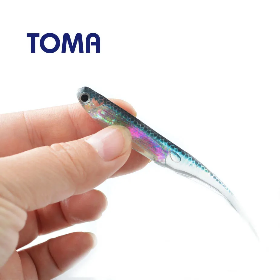 Мягкие приманки TOMA 10 шт./лот приманка для рыбалки с 3d глазами 3g 9 см|bait fish lure|fishing