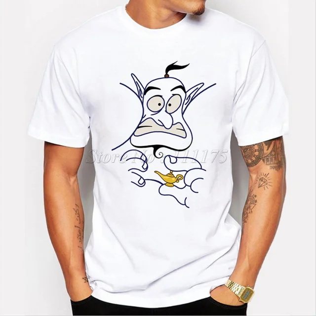 Funny Cartoon Character Printed Men's t shirt Hipster Tops customize Printed Short Sleeve Tees